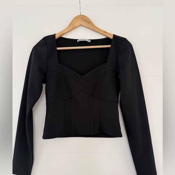 Abercrombie & Fitch Corset Long Sleeve Top, size medium. - Picture 2 of 7